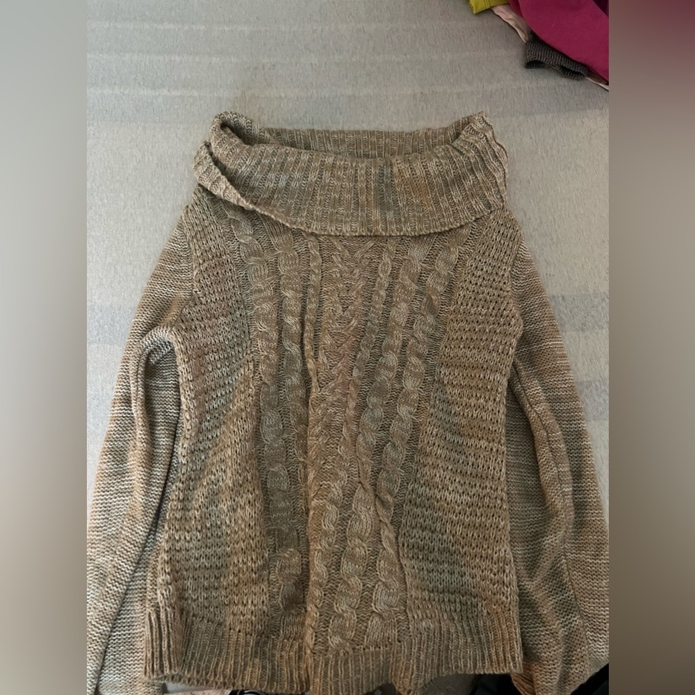 Tan turtle neck sweater size small